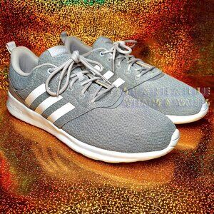 ADIDAS QT RACER 2.0 Women's Size 11 running shoes cool gray white cloudfoam EUC
